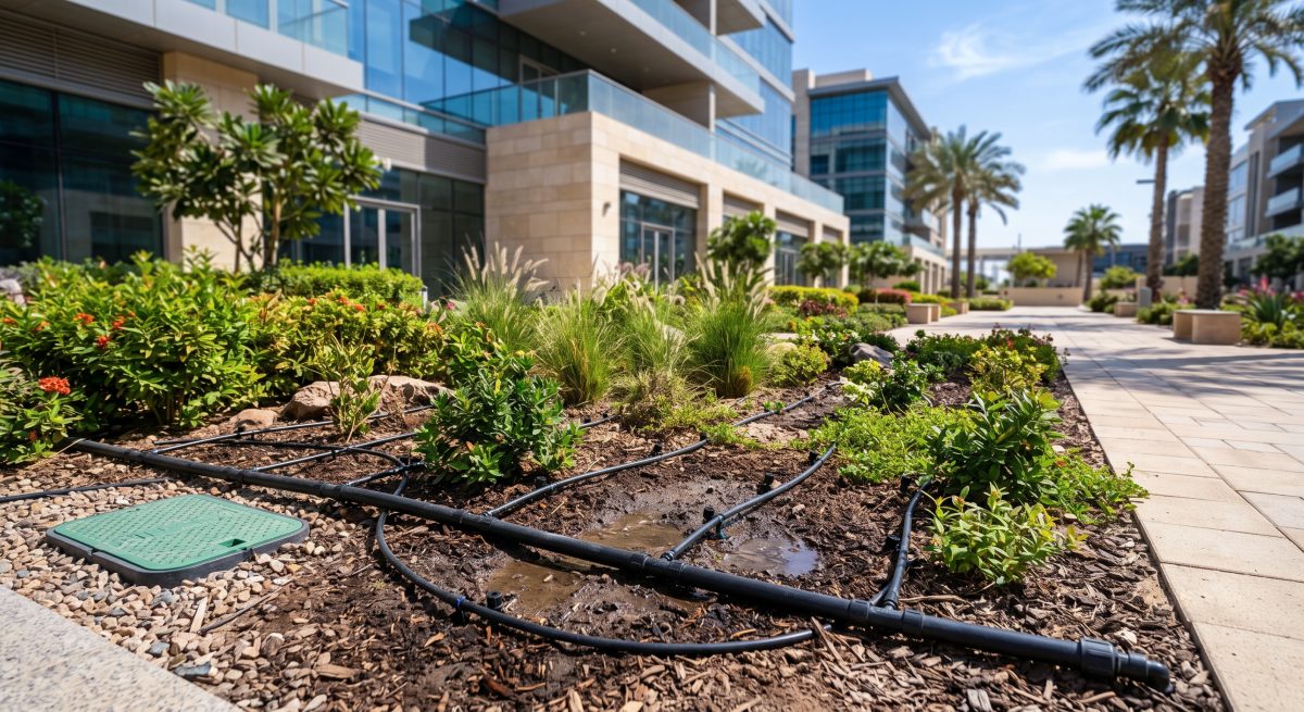 Smart Drip Irrigation — Commercial Complex Abu Dhabi